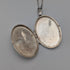 Vintage sterling silver oval locket pendant with sterling silver necklace, 7g total